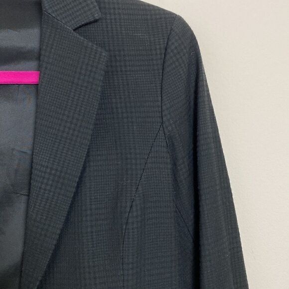 Theory Blazer Jacket Black on Black Plaid Sz 6 - Picture 9 of 9